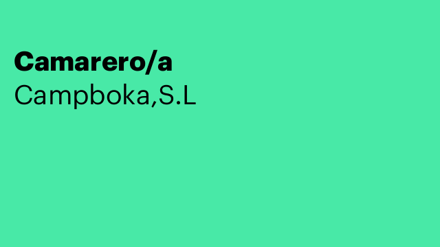 Camarero/a
