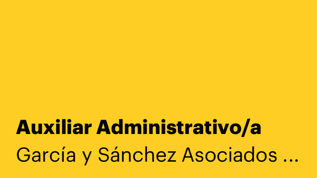 Auxiliar Administrativo/a