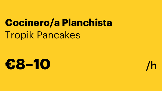 Cocinero/a Planchista