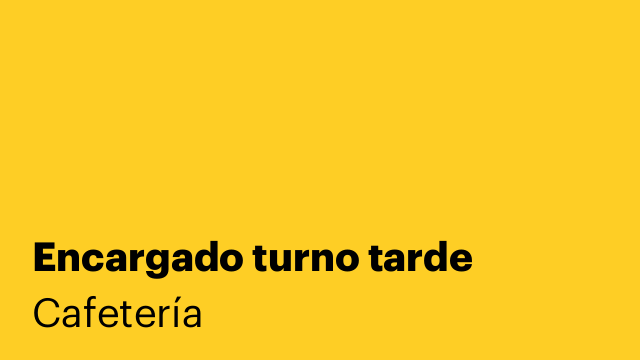 Encargado turno tarde