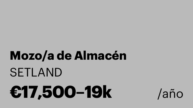 Mozo/a de Almacén