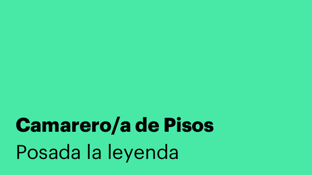 Camarero/a de Pisos
