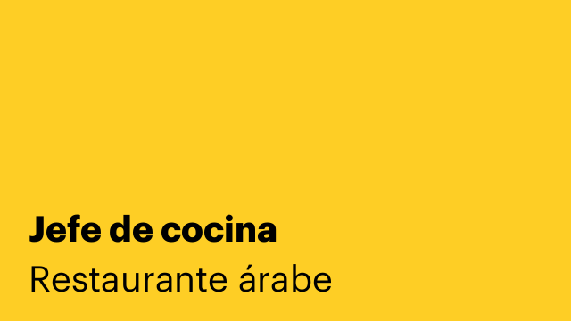 Jefe de cocina