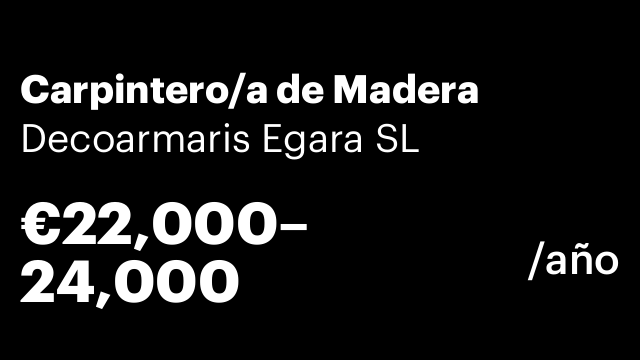Carpintero/a de Madera