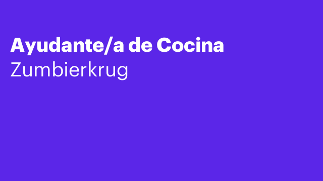 Ayudante/a de Cocina