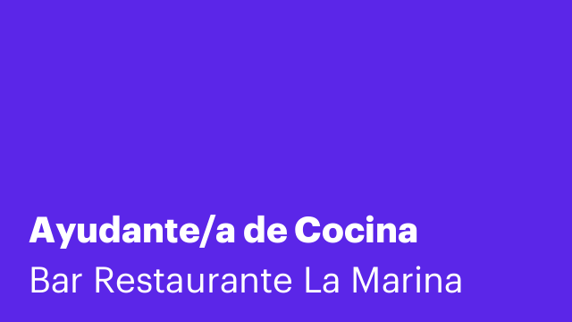 Ayudante/a de Cocina
