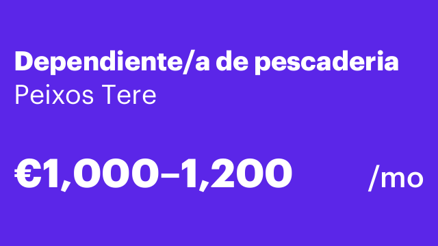 Dependiente/a de pescaderia