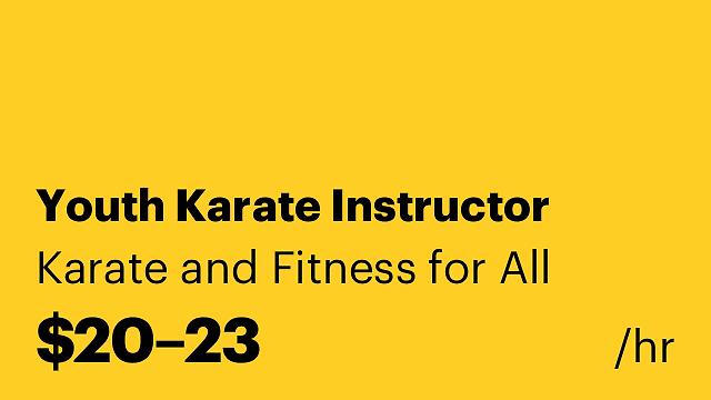 Youth Karate Instructor