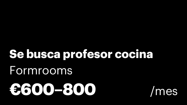 Se busca profesor cocina