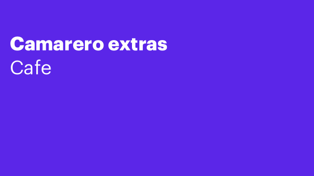 Camarero extras