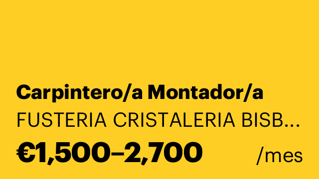 Carpintero/a Montador/a
