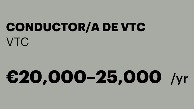 CONDUCTOR/A DE VTC