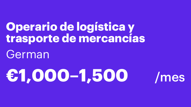 Operario de logística y trasporte de mercancías