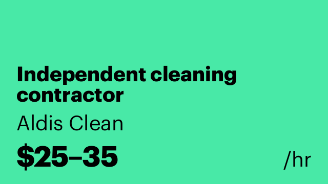 Independent cleaning contractor