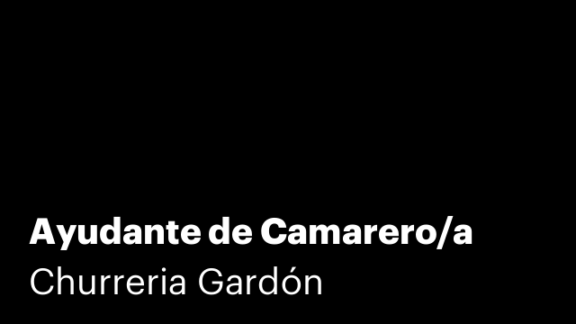 Ayudante de Camarero/a