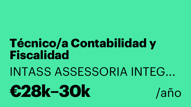 Técnico/a Contabilidad y Fiscalidad