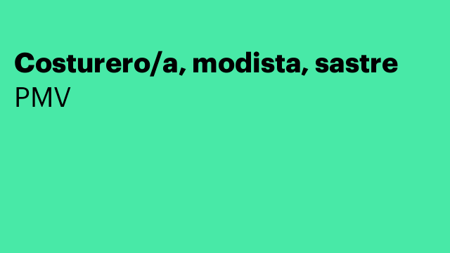 Costurero/a, modista, sastre