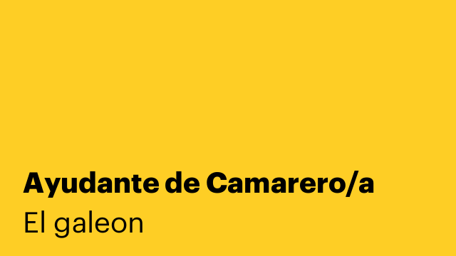 Ayudante de Camarero/a