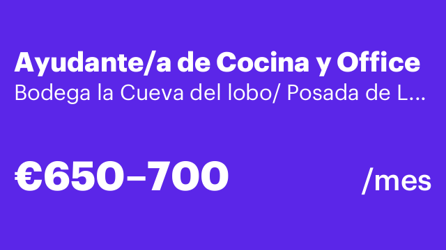 Ayudante/a de Cocina y Office