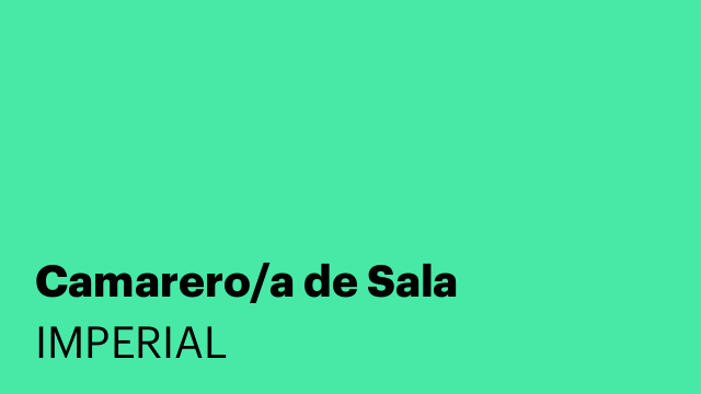 Camarero/a de Sala