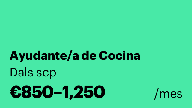 Ayudante/a de Cocina