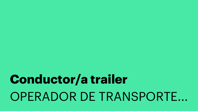 Conductor/a trailer