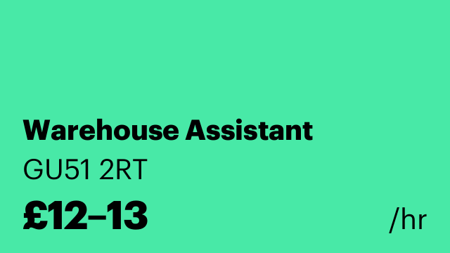 Warehouse Assistant