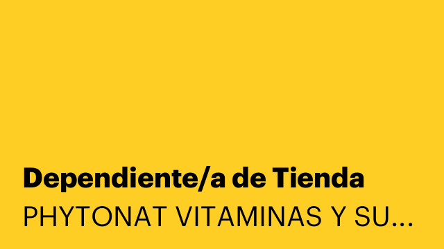 Dependiente/a de Tienda