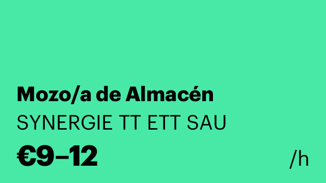 Mozo/a de Almacén