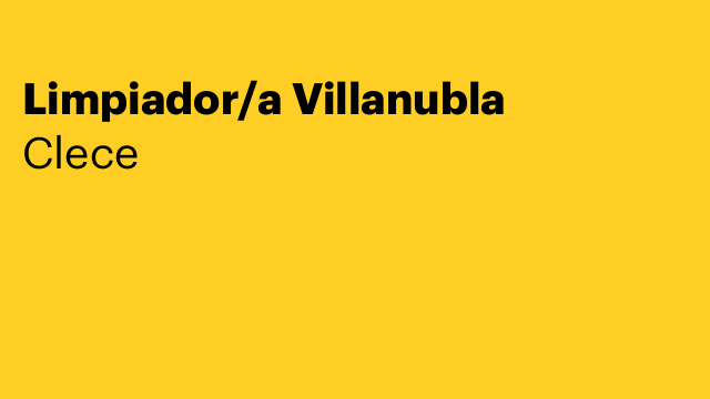 Limpiador/a Villanubla