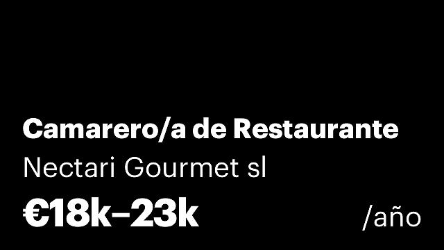 Camarero/a de Restaurante