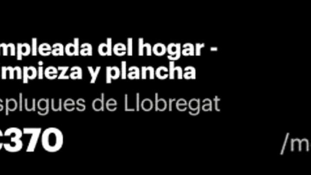 Empleada del hogar - Limpieza y plancha