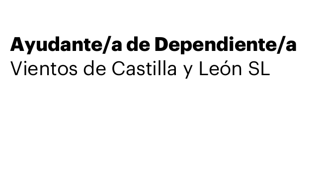 Ayudante/a de Dependiente/a