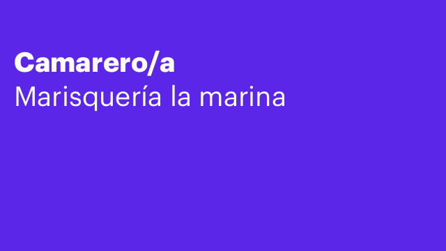 Camarero/a