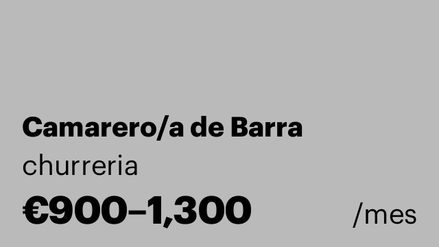 Camarero/a de Barra