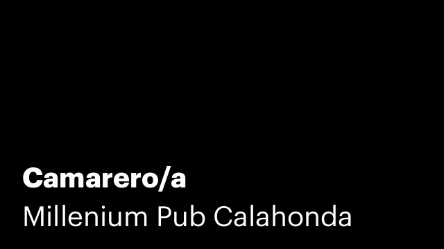 Camarero/a