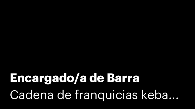 Encargado/a de Barra