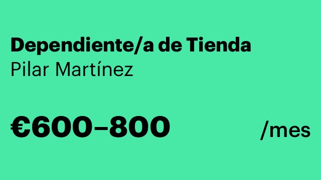 Dependiente/a de Tienda