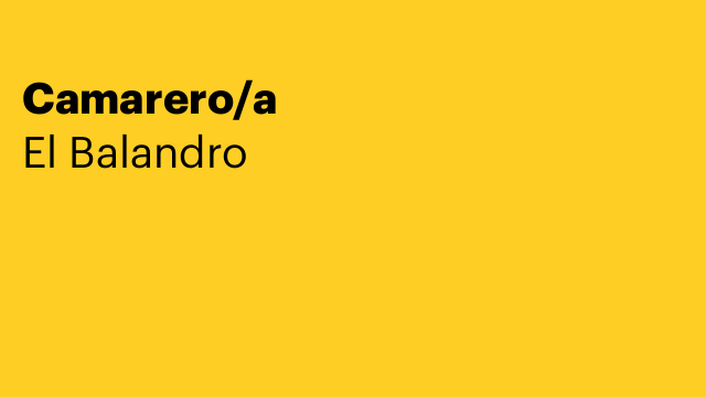 Camarero/a