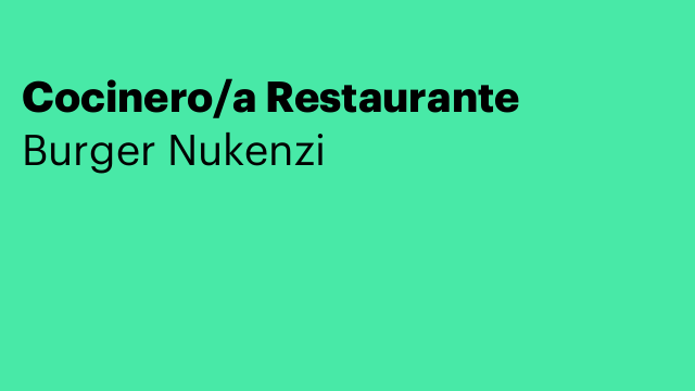 Cocinero/a Restaurante