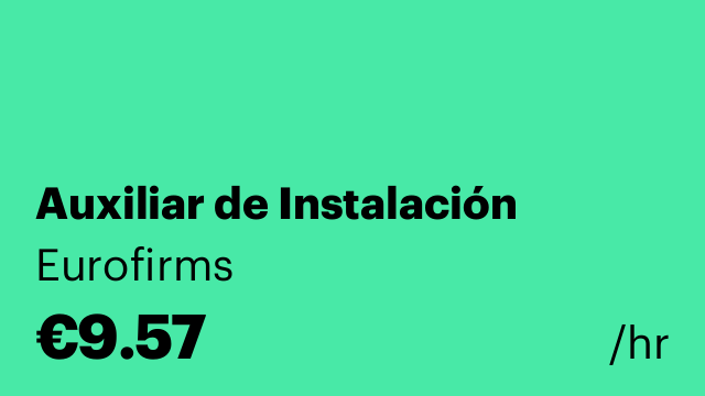Auxiliar de Instalación