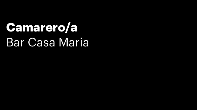 Camarero/a