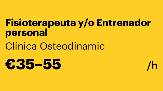 Fisioterapeuta y/o Entrenador personal