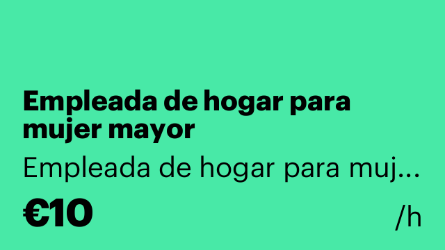 Empleada de hogar para mujer mayor