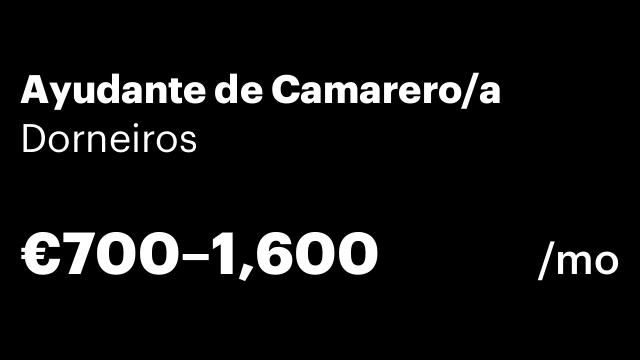 Ayudante de Camarero/a