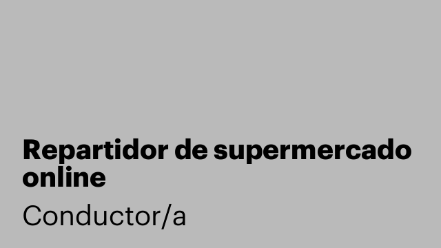Repartidor de supermercado online