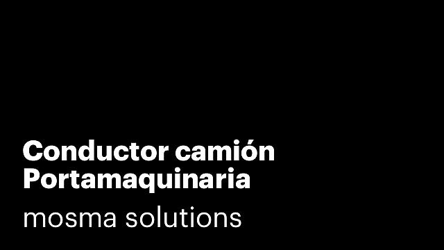 Conductor camión Portamaquinaria