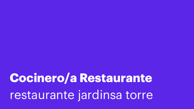 Cocinero/a Restaurante
