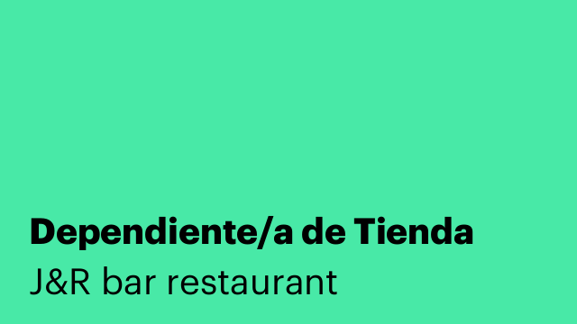 Dependiente/a de Tienda