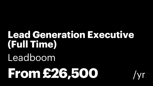 Lead Generation Executive (Full Time)
